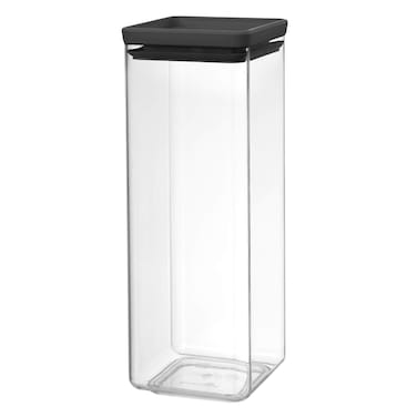 Brabantia Square Food Storage Canister 2.5L Dark Grey
