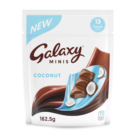 Galaxy Chocolate Minis Coconut Mini Chocolate Bars 13 Bars 162.5g