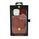 Ferrari Leather Case With Embossed Stripes Yellow Shield Logo For Iphone 14 Pro Max Red