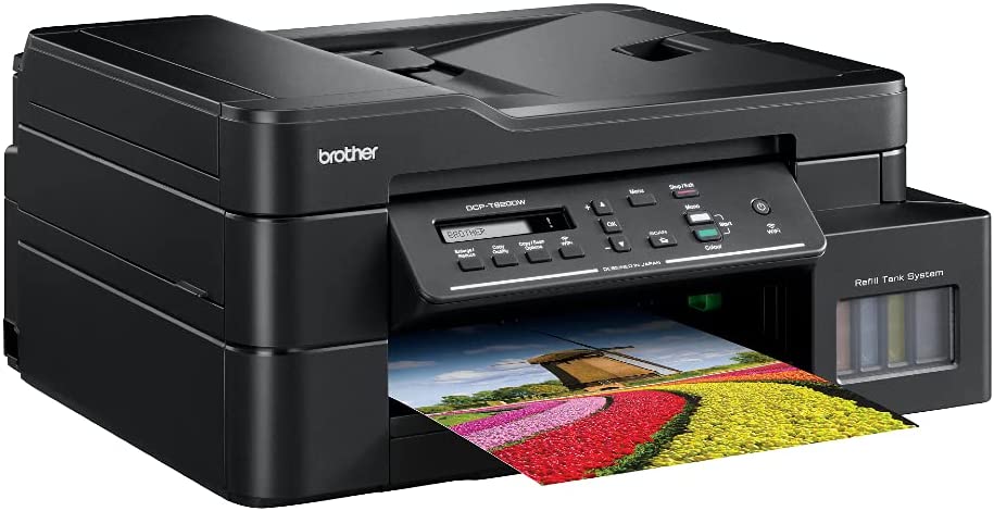 Brother Wireless All In One Ink Tank Printer, Dcp-T820Dw, Automatic 2-Sided Features, Mobile &amp; Cloud Print And Scan, Network Connectivity, High Yield Ink Bottles