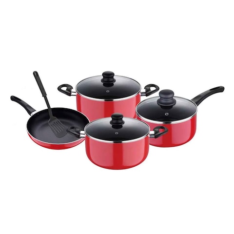 Royalford Non-Stick Cooking Set 8 Pieces Black