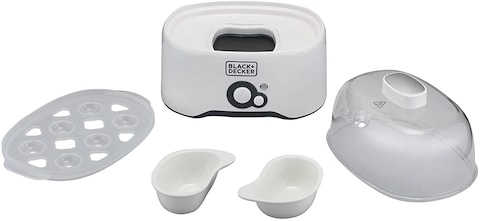 Black &amp; Decker 6 Piece Egg Cooker, White - Eg200-B5