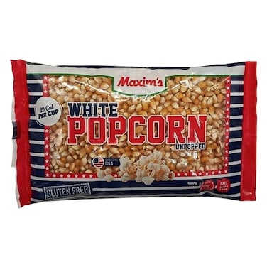Maxim&#39;s Gluten Free White Popcorn 450GR