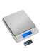 ميزان مطبخ كهربائي دقيق 2 كجم/0.1 جرام ، ميزان قهوة بريدي متعدد الوظائف ، جرام للطهي ، فضي 12.80*1.90*10.60 سم