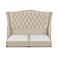 In House Taj Mahal Linen Bed Frame - Single - 200x120cm - Light Beige