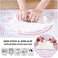 SKY TOUCH Baking Mat, Non-Stick Silicon Rolling Pastry Mat,Kneading Pad Sheet, Glass Fiber Rolling Dough, Large Size for Cake Macaron Kitchen Tools, Red,White