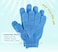 Exfoliating Gloves Body Scrub Bath Gloves for Body clean, Skin Shower Scrubber(blue)