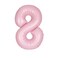 34" Matte lovely pink number 8 foil balloon