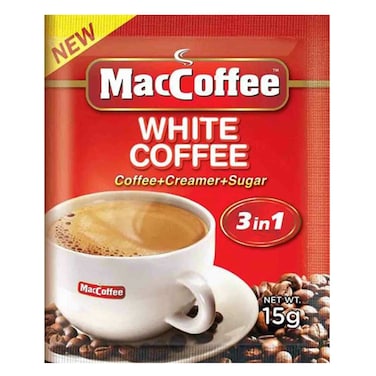 Maccoffee 3 In 1 Plus White Coffee Mix 15g