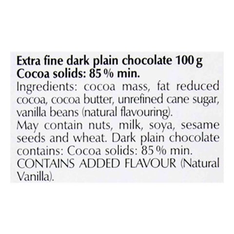 Lindt Excellence 85% Cocoa Dark Chocolate 100g