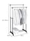 Double Pole Clothes Portable Rack Silver/Black 78x42x160cm