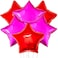 Party Time 6-Pieces 18 Inches Red &amp; Pink Star Foil Balloons Set For Wedding, Anniversary, Birthday Party Decorations - Party Supplies