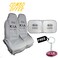 Combo Offer- Buy 2 Pcs KIA Car Seat cover + Windshield Car Sunshade &amp; Get Free KIA Metal Car Keychain
