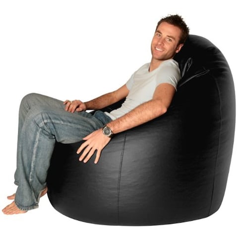 Comfy PVC Bean Bag Cover - Black