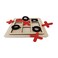 Crative Kids and Adults Wooden Tic Tac Toe Board And Crosses Game Set For Family Friends

