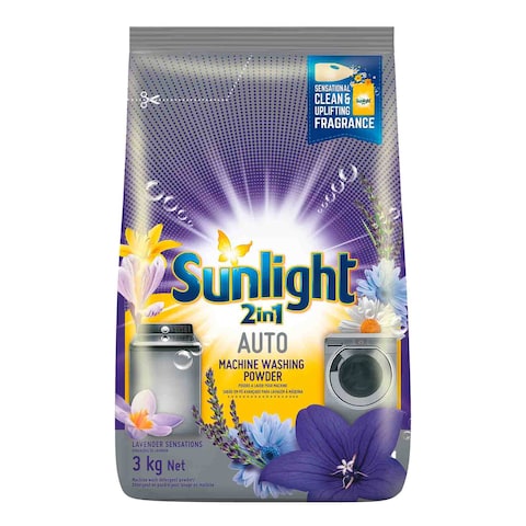 Sunlight 2 In 1 Lavender Auto Machine Washing Powder 3Kg