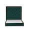 In House Madrid Velvet Bed Frame - Single - 200x90 cm - Dark Green