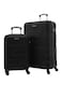 2-Pieces Hardside Travel Trolley Luggage Set Black 20/28 New