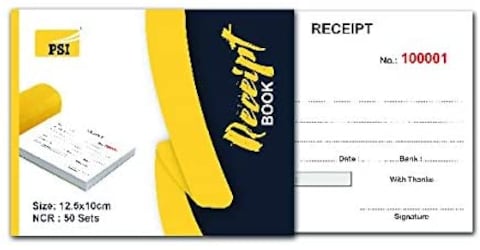 Generic Receipt Book, Ncr, 50 Sets / 12.5cm X 10cm, (3 Pcs)