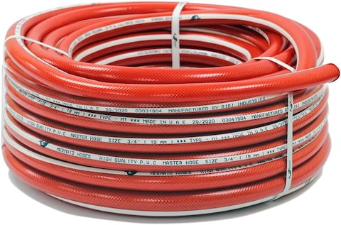 Garden Water Hose Reinforced 3/4 Inch 25 Meters - Red