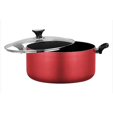 Sonex Non Stick Casserole Pink 26 cm, 6.5 Liter, Dishwasher Safe, Cool Bakelite Handle, Durable &amp; Long Lasting