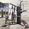 Skyland Fitness Home Gym 3 Station Heavy Duty with 71kg Weight Stack With Pull up bar Sit Up Power Tower Workout Stand Bench Press , GM-8144