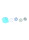 Spin Spa Rolled Bath Brush Blue/White 20.3 X 9.5 30.5cm
