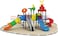 Rainbow Toys - Outdoor Children Playground Set Garden Climbing Frame Swing Slide 7.6 * 6.1 * 3.4 Meter RW-12025
