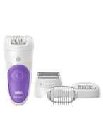 اشتري Braun - Silk-Epil SE 5-541 Wet And Dry Cordless Epilator White/Purple 30x20x15centimeter في الامارات