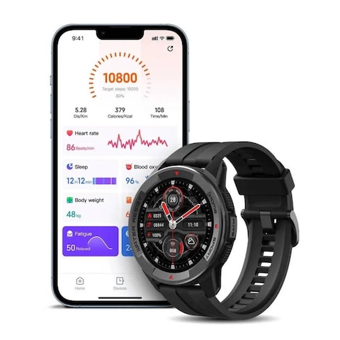 Mibro Watch X1 Fitness Tracker with Heart Rate Monitor, IP68 Waterproof Smartwatch with Sleep Monitor, Step Counter, Touch Screen, Fitness Watch Black