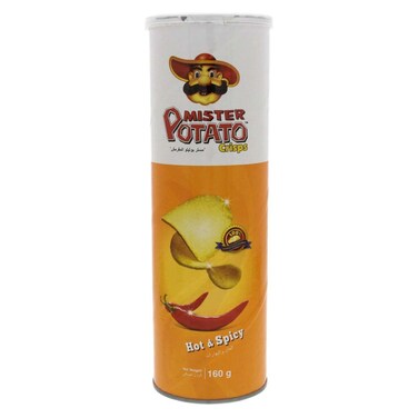 Mister Potato Crisps Hot &amp; Spicy - 160 gram