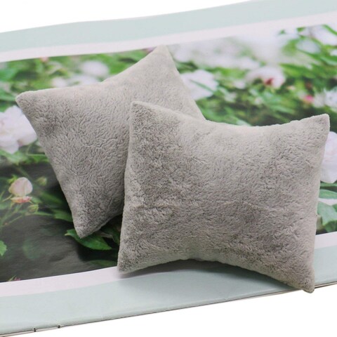 Generic 10Pcs Velvet Pillow Bracelet, Watch, Bangle Jewelry Display Stand Set (Gray)