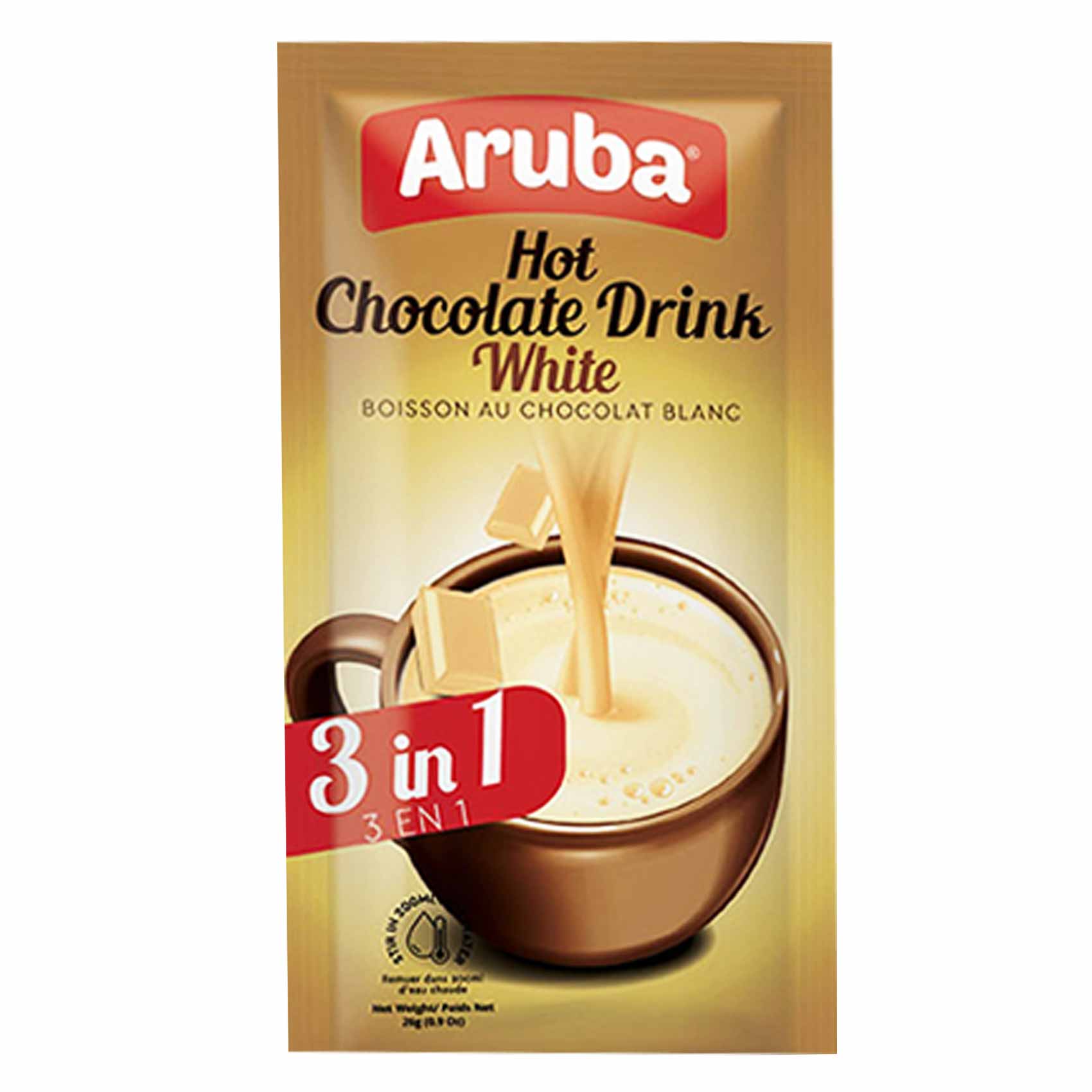 Aruba Hot Chocolate Drink White 3In1 26GR