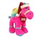 Caravaan -Cuddly Dark Pink Christmas camel with bright detailed embroidery and cute santa hat with Merry Christmas print on red bandana, size 18cm. Ideal for Christmas gifting, boys, girls, family fes