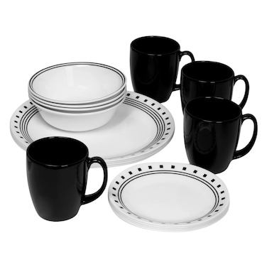 Corelle city block dinner set 16 pieces