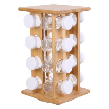 Cook&amp;#39; Concept M4 Bamboo Spice Rack with 16 Pots