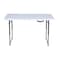 Lifetime, 4-Foot, Height Adjustable Fold-In-Half Table, Rectangle, Residential, White Granite Colour, LFT-80509