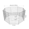 Woofy Metal Foldable Pet Play Pen With Door (8 Panels) - 61x91cm