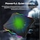 Vertux Glare Quiet Cooling Laptop Stand With Rainbow LED Lights - Black