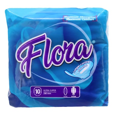 Flora Ultra Super With Wings Sanitary Pads 8 Count