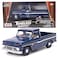 1966 Chevy C10 Fleetside Pickup Truck, Dark Blue - Motormax 73355 - 1/24 Scale Diecast Model Toy Car