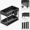 Multipurpose Under Sink Kitchen Organizers and Storage Pull Out Sliding Drawerwith 4 hooks and 1 cup.