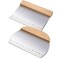 Generic Stainless Steel Bench Scraper With Wood Handle, 2 Pieces