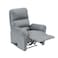 In House Velvet Rocking Recliner Chair - Grey - AB09