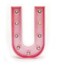 LED Marquee Letter Light Sign Wooden Pink (U) 25cm