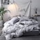 GOLDEN HOME  6-Piece Queen Size Duvet Cover Set, 1 Duvet Cover + 1 Fitted Sheet + 4 Pillow Cases, Microfibre, Muesli