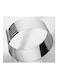 Generic Stainless Steel Adjustable Flat Layer Cake Mould Silver 8x0.4centimeter