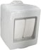 ADMORE Outdoor Waterproof Weatherproof Switch Socket IP55 Grey (2 GANG 2 WAY SOCKET)