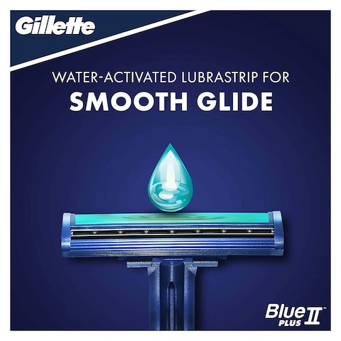 Gillette Blue II Plus Disposable Razors - 10 Razors