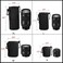 O Ozone Thick Protective Neoprene Pouch, Pack Of 4 Case For DSLR Camera Lens [Water Resistant] [Includes Small, Medium, Large &amp; Extra Large Pouches] Splashproof Lens Case